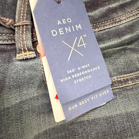 NWT American Eagle Outfitters Kick Boot Dark Shadow Mid Rise Jeans Womens Size 8 - Picture 8 of 13